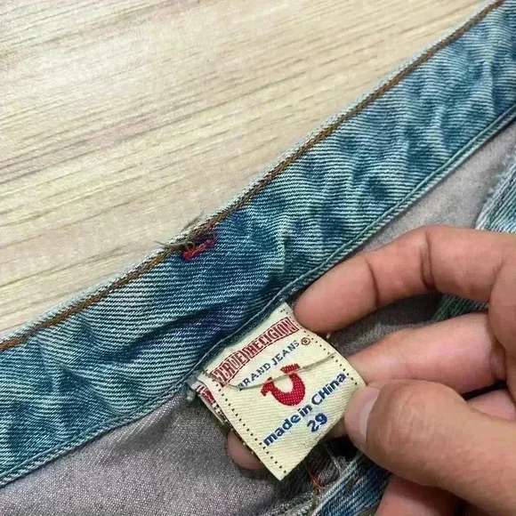 True Religion Y2K Pink Distressed Stitch Joey Flare Jeans - Picture 6 of 6